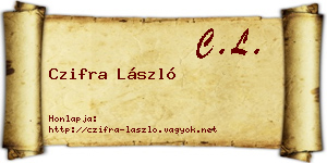 Czifra László névjegykártya