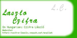 laszlo czifra business card